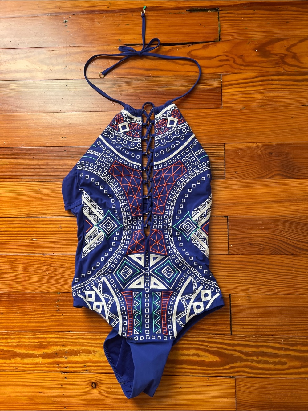 Blue Corset Trina Turk Bathing Suit